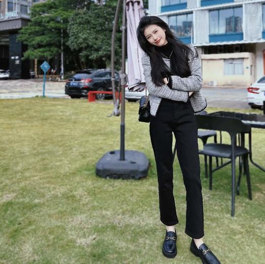 【百图lulu定制】 【弹力棉小牛牛】 柔软 超弹 直筒九分牛仔裤 穿出漫画腿 商品图1