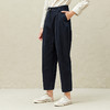 Famecoco范可儿宽松阔腿裤女早春卡其色休闲裤F221GA019 商品缩略图3