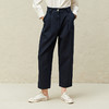 Famecoco范可儿宽松阔腿裤女早春卡其色休闲裤F221GA019 商品缩略图2