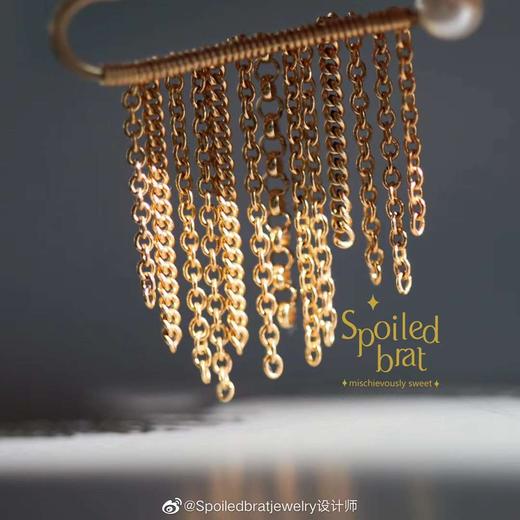 SpoiledBrat Jewelry u型珍珠流苏耳环 商品图2