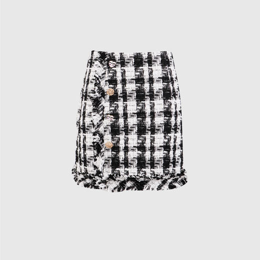 基础单层毛边半裙 商品图0