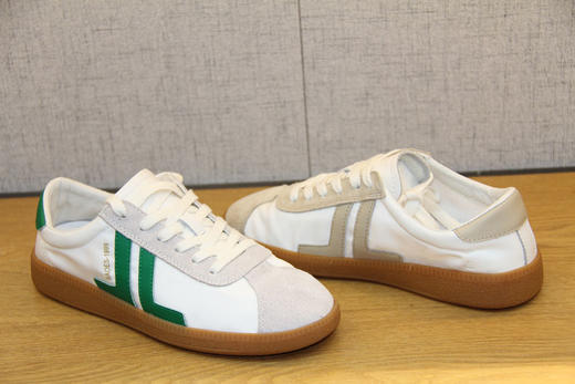 豪行秋季新款20378690皮边帆布鞋女鞋子百搭小白鞋韩版休闲板鞋女 专柜正品 商品图3