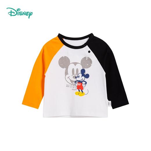 迪士尼童装男童T恤米奇系列撞色长袖T恤亲肤透气春新品 商品图4