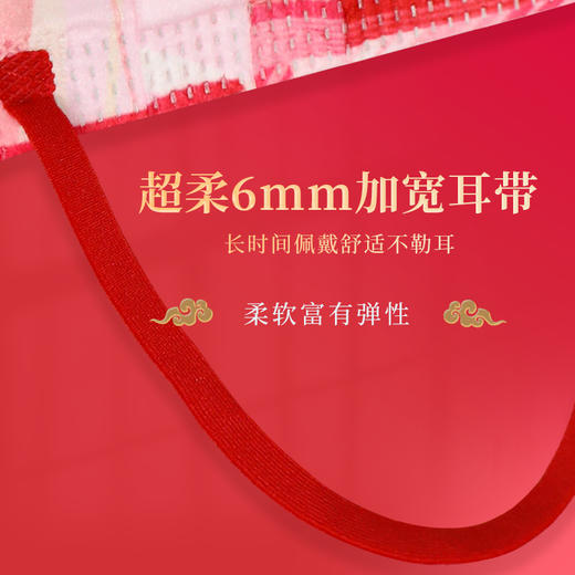 【冰雪飞舞】国风独立装  纳通一次性印花口罩   三层防护含熔喷布 商品图3