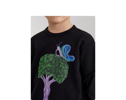 江南布衣童装22春装新款男女童拼接套头卫衣1MB400270 商品图8