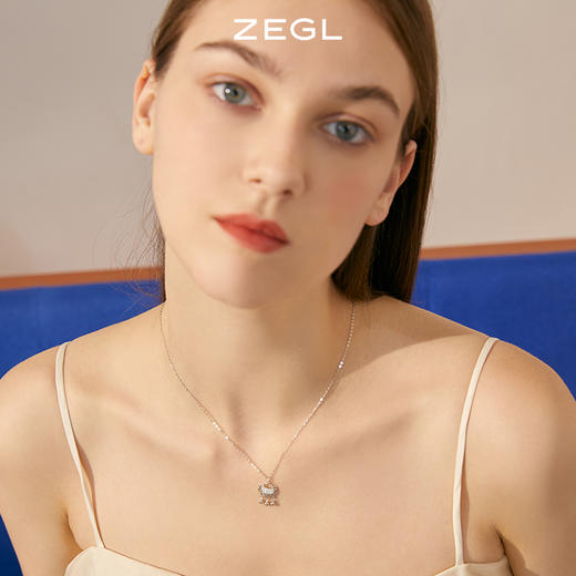 ZEGL925纯银平安锁项链女轻奢小众长命锁骨毛衣链送女友新年礼物 商品图3