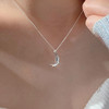 Winy925纯银流光月牙项链送女友闺蜜节日生日礼物 商品缩略图6