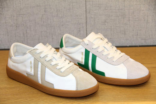 豪行秋季新款20378690皮边帆布鞋女鞋子百搭小白鞋韩版休闲板鞋女 专柜正品 商品图5