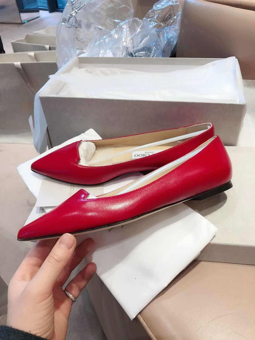 【国内现货34，34.5码】Jimmy choo 小红鞋里外小羊皮 商品图0