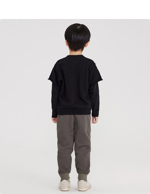 江南布衣童装22春装新款男女童拼接套头卫衣1MB400270 商品图7