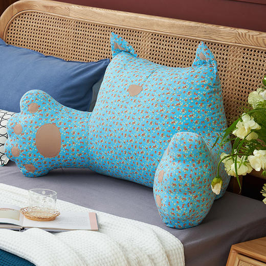 碎花猫咪靠孕妇猫咪腰枕床头大靠枕 商品图0