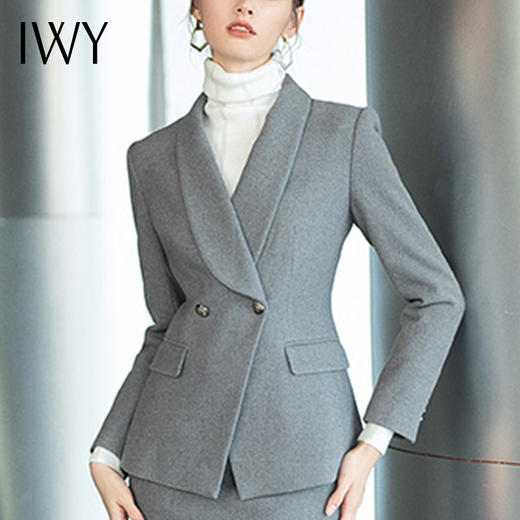 IWY/灰色时尚名媛气质职业装小个子西装套装高端酒店经理工作服OL CS1473 商品图2