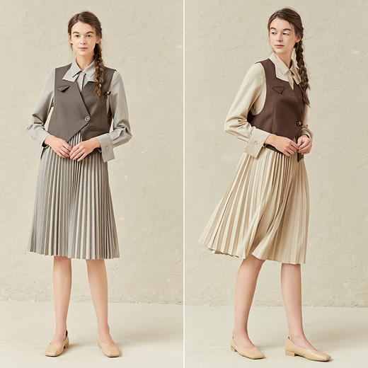 Famecoco范可儿法式高级感套装裙春款御姐两件套F221EA006 商品图4