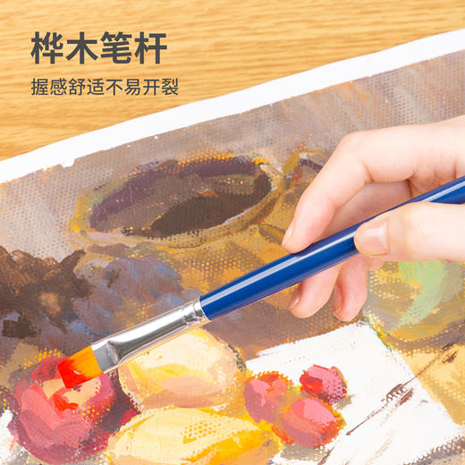 得力画笔套装73885学生(蓝色)(6支/袋) 商品图2