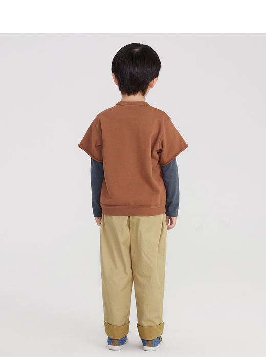 江南布衣童装22春装新款男女童拼接套头卫衣1MB400270 商品图3