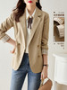 【开门红】熙世界休闲小西装外套女2025春装新款简约卡其色西服高级感小众 商品缩略图0