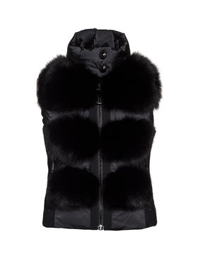 Goldbergh - Chic Bodywarmer Real Fur - Black - 戈德堡 - 背心 - 黑色
