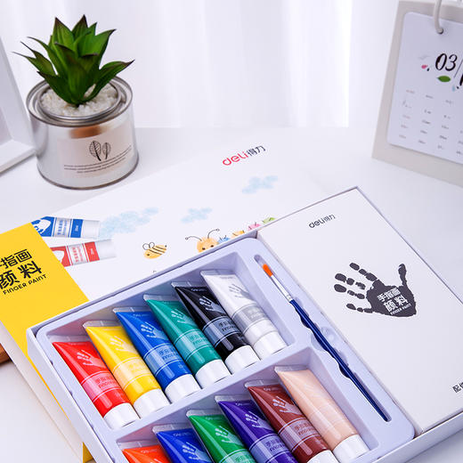 得力手指画颜料73872-12色/20ml 商品图4