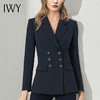 IWY/藏青色时尚西装套装双排扣经典职业装知性优雅气质修身办公OLCP1412 商品缩略图3