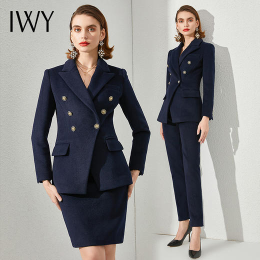 IWY/加厚羊毛西装套装女气质高端女神范职场工作服面试正装总裁 CP1411 商品图0
