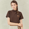 famecoco范可儿半高领打底衫女春内搭短袖t恤F221BB005 商品缩略图0