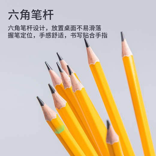 得力2B铅笔S956-2B/HB皮头(黄杆)(12支/盒) 商品图4