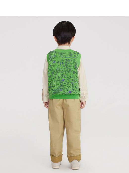 江南布衣童装22春装新款男女童时尚毛衫背心1MB302090 商品图2