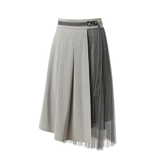 famecoco范可儿半身裙设计感小众不规则网纱裙F221HA007 商品图5