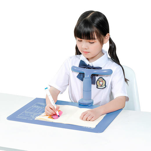 【春节不打烊】【纠正坐姿，预防近视】新升级猫太子儿童坐姿矫正器小学生预防近视驼背纠正写字姿势仪幼儿园男女孩护眼架有声提醒语音款人声低头仪多功能阅读书架看书课本学习支架初学者握笔器套装 商品图5
