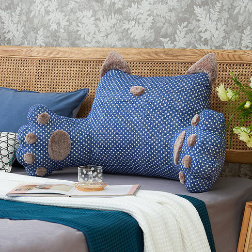 毛绒款猫咪护腰靠床头大靠枕 商品图1