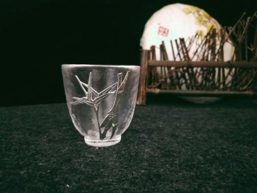 华艺银坊 梅兰竹菊茶杯四件套 可单选 家用茶杯 办公会客茶杯 人工无铅玻璃杯 商品图4