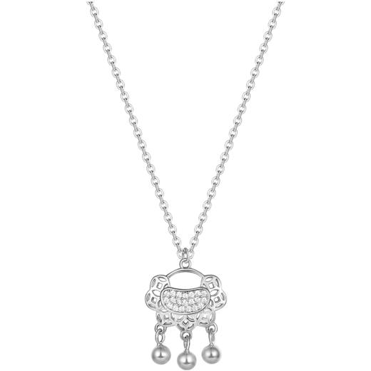 ZEGL925纯银平安锁项链女轻奢小众长命锁骨毛衣链送女友新年礼物 商品图6