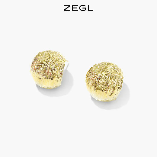 ZEGL复古褶皱耳环女ins高冷欧美耳钉小众设计感925银针秋冬耳饰品 商品图1