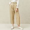 Famecoco范可儿宽松阔腿裤女早春卡其色休闲裤F221GA019 商品缩略图0