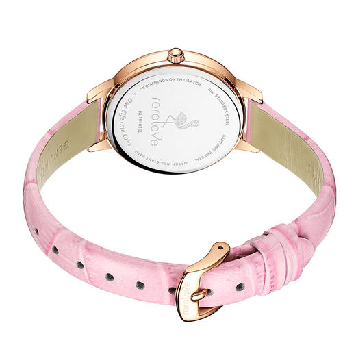 【ROROLOVE】宣爱Announce系列 天然钻石手表女款简约ins风精致女表腕表（75颗钻石） 商品图2