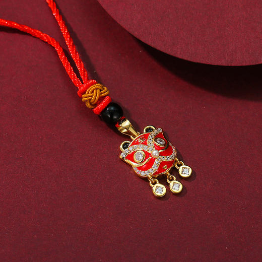 【亲子款】本命年生肖虎年925纯银项链女民族风饰品珐琅福字小老虎吊坠亲子 商品图1