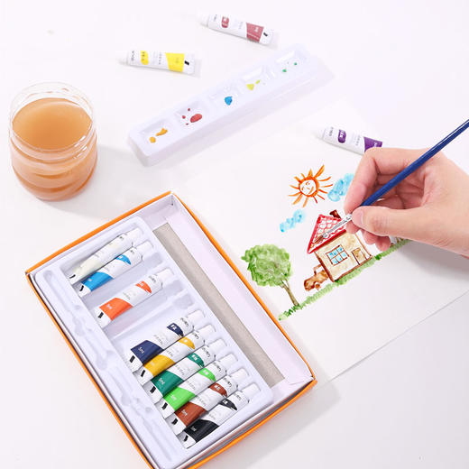 得力水粉颜料73862-12色5ml/73863-18色5ml /73864-24色5ml 商品图0