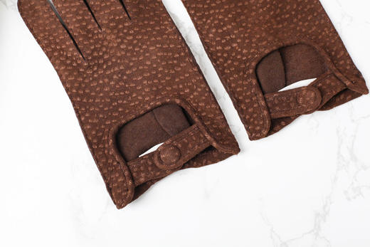 hestra珍稀野猪麂皮驾驶手套棕褐色