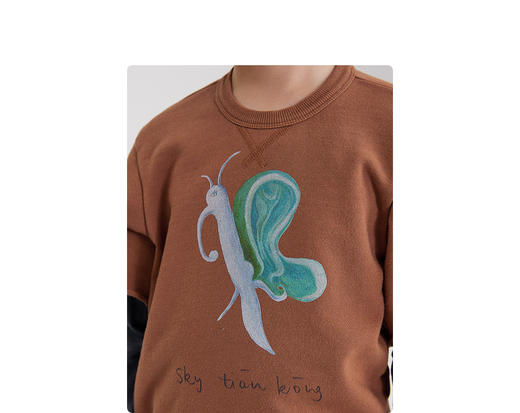 江南布衣童装22春装新款男女童拼接套头卫衣1MB400270 商品图4