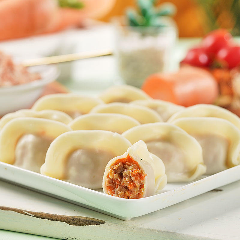 饺小歌 植物肉水饺(胡萝卜素肉240g*2 芹菜素肉240g*2)