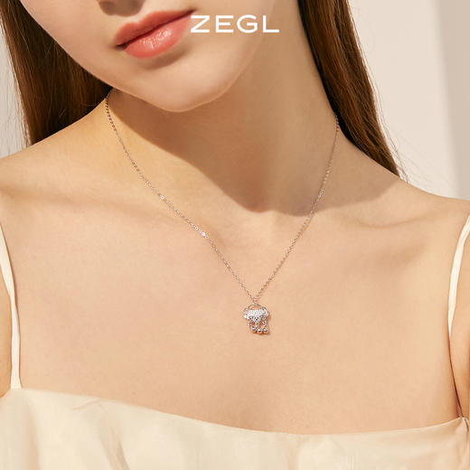 ZEGL925纯银平安锁项链女轻奢小众长命锁骨毛衣链送女友新年礼物 商品图4