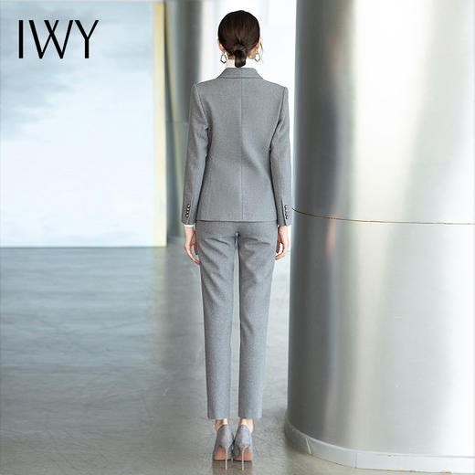 IWY/灰色女装西装套装修身职业装时尚气质名媛干练总裁商务正装女CP1473 商品图3