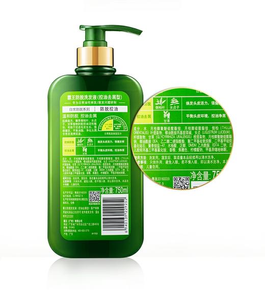 霸王防脱洗发液（控油去屑型）750ml 商品图1