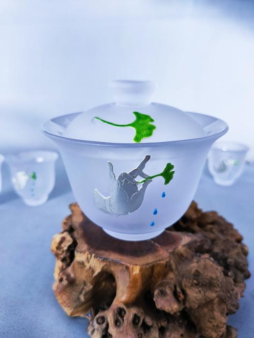 华艺银坊 滴水观音八件套 可单选 家用茶具办公会客茶具 人工无铅玻璃杯 商品图2
