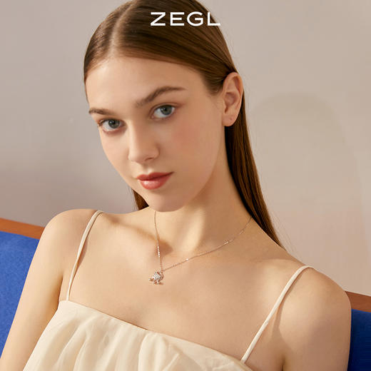 ZEGL925纯银平安锁项链女轻奢小众长命锁骨毛衣链送女友新年礼物 商品图2