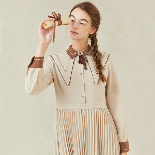 Famecoco范可儿春款女装气质洋气修身连衣裙F221FA020 商品图2