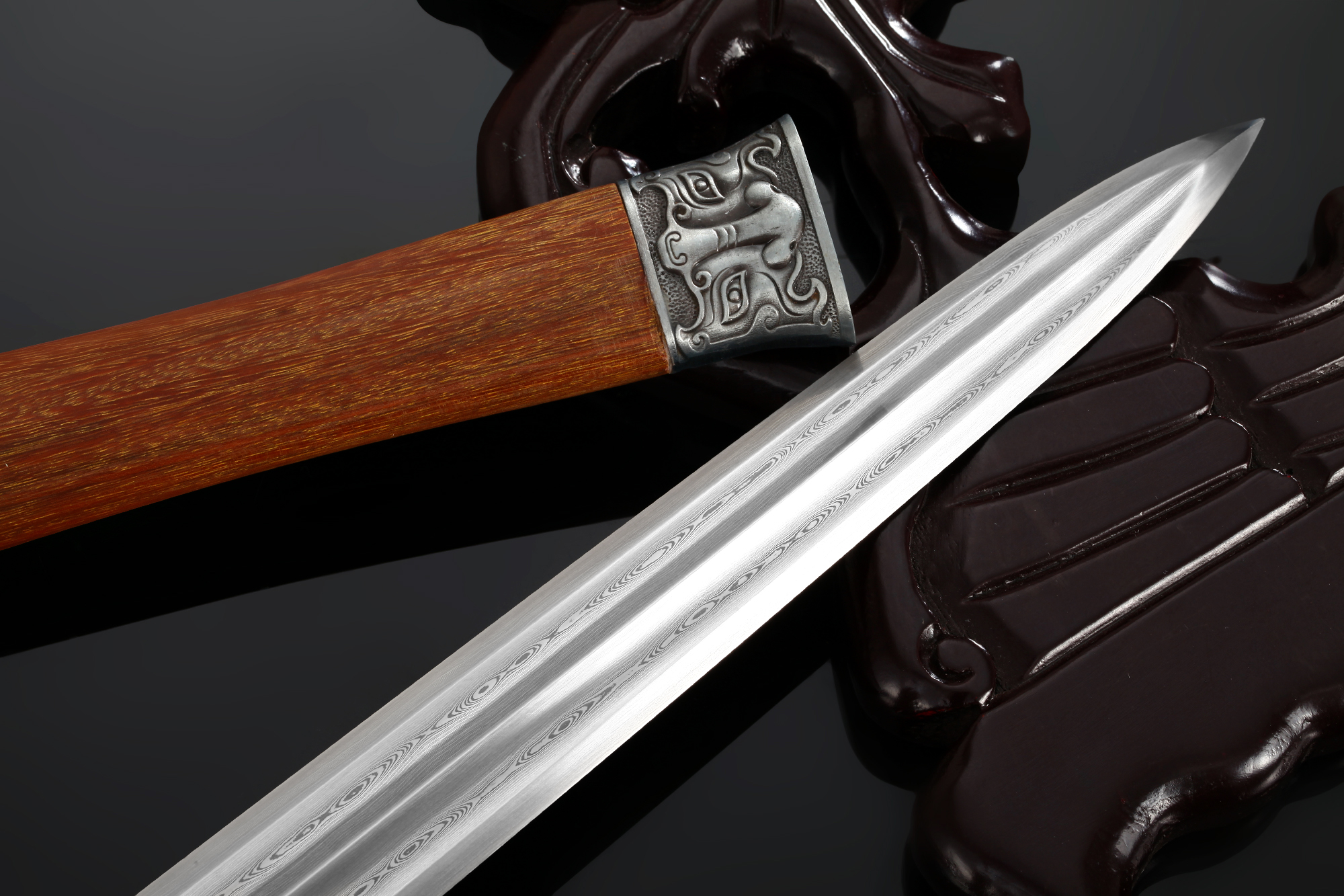 八面双槽小汉剑手工小短剑未开刃