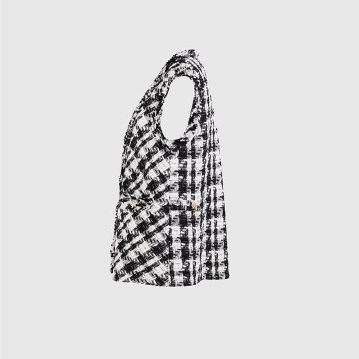 毛边不对称格马甲 商品图2