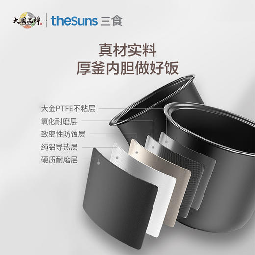 三食黄小厨TC501双拼煲双胆电饭煲智能家用煮粥饭汤小型家用煲 商品图3