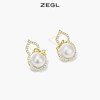 ZEGL天然珍珠葫芦耳钉女高级感轻奢气质耳环复古925银针秋冬耳饰 商品缩略图1